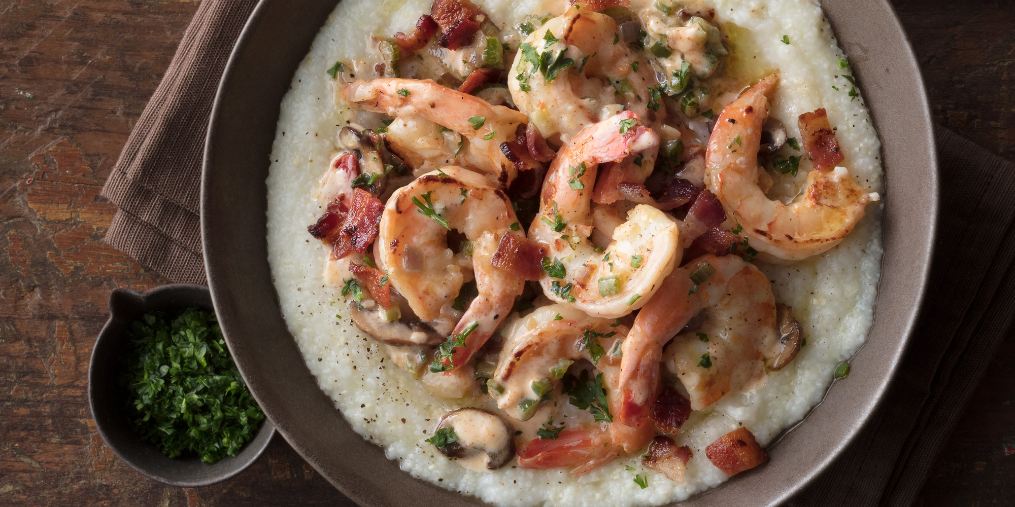 Florida Mushroom, Shrimp and Grits with Bacon : Fresh From Florida